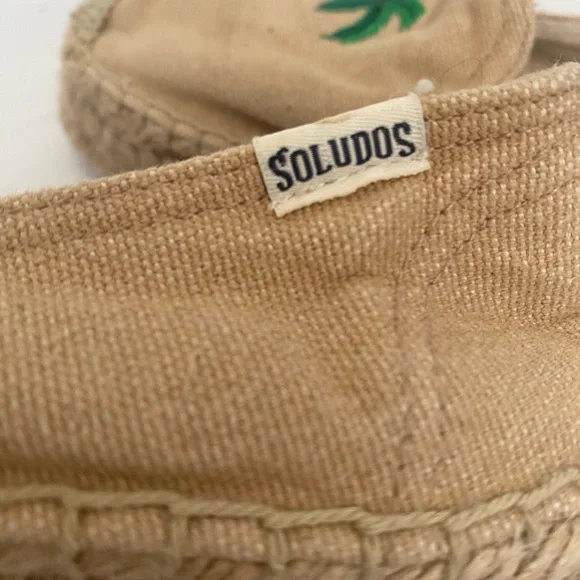 Soludos Palm Tree Smoking Slippers in Safari Embroidered Espadrilles, si… - Picture 8 of 14
